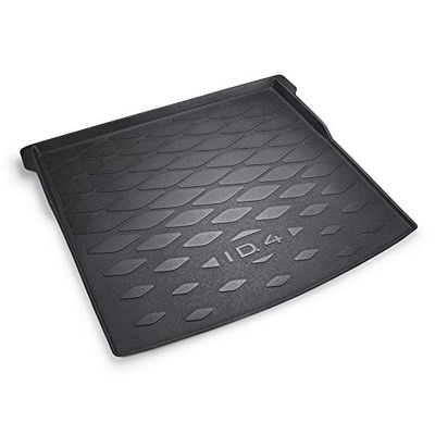 Volkswagen 11A061160A Tapis de Coffre avec Inscription ID.4 pour Plancher de Chargement Variable (Position supérieure) PR Code 3GN Noir