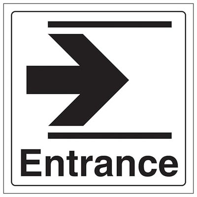 V Safety Panneau de sécurité en aluminium brossé avec flèche droite 200 x 200 mm 3 mm