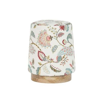 Home ESPRIT Repose-Pieds en Bois de manguier 40 x 40 x 47 cm Blanc