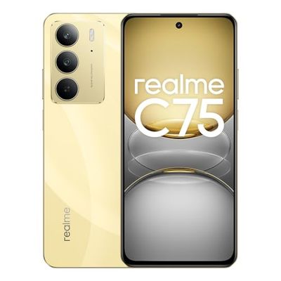 realme Smartphone C75 4G 8+128GB, IP69 Dust & Water Resistance, ArmorShell™ Protection, 90Hz FHD Display, 5828mAh Massive Battery, no adapter, Lightning Gold