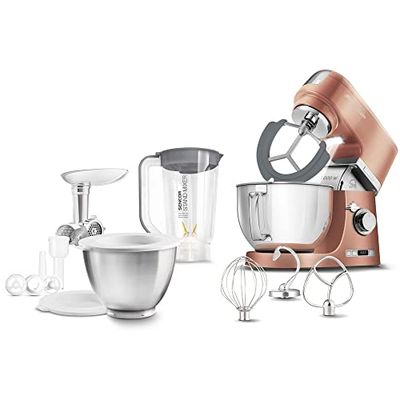 Sencor STM 7876GD Robot Multifunzione 1000 W Robot Pasticceria Blender Professionale 8 Velocità Funzione PULSE Ciotola in Acciaio Inox 4,5 L