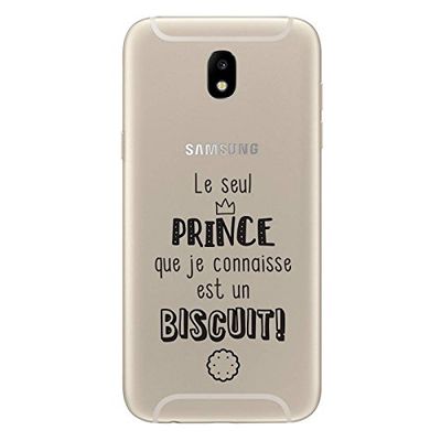 ZOKKO obudowa J7 2017 The Only Prince I Know Is A Biscuit - Miękka przezroczysta czarny atrament