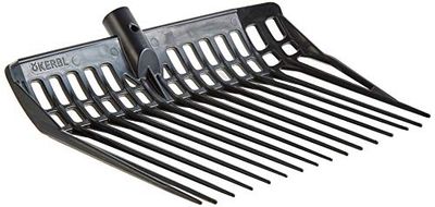 KERBL EcoFork Fourche à Copeaux sans Manche pour Élevage/Agriculture Urbaine Noir
