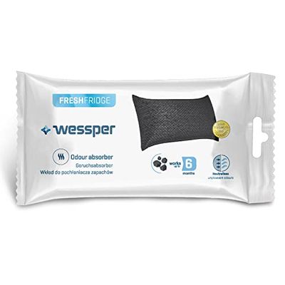 Wessper Fresh Fridge - Recambio con carbón activado para una larga vida útil, neutralizador de olores natural, para frigorífico, vida útil de 6 meses, incluye 1 pieza