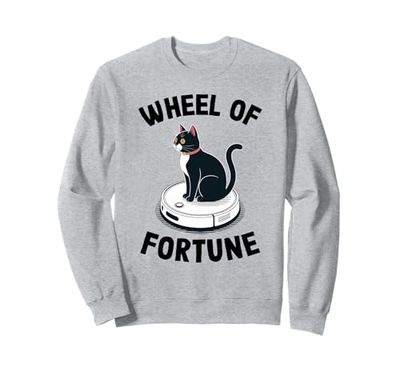 Wheel Of Fortune Cat Joke Robot Vacuum Cleaner Cat Sweatshirt