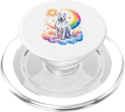 Rainbow Clouds Dogo Canario Presa Canario PopSockets PopGrip para MagSafe
