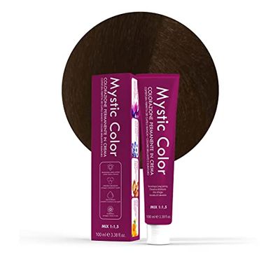 Mystic Color - Colore Castano Chiaro Dorato 5.3 - Tinta per Capelli - Colorazione Professionale in Crema a Lunga Durata - Con Cheratina Idrolizzata, Olio di Argan e Calendula - 100 ml