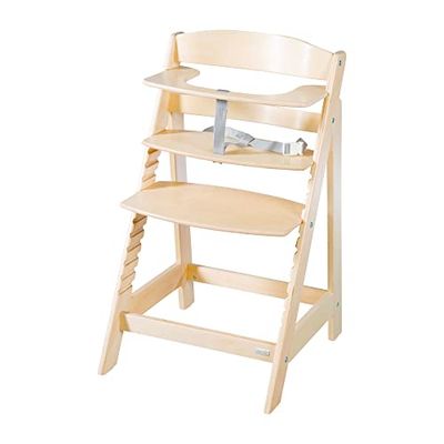 roba Kinderstoel Sit Up Flex - Uitbreidbaar tot Tienerstoel - Natuurlijk Hout - Babystoel van 6 Maanden tot 70 kg -3-Punts Veiligheidsharnas