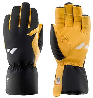 Zanier Unisex – Adulto 21108-2050-7,5 Guanti Nero, Giallo, 7.5