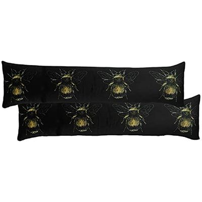 Evans Lichfield Gold Bee Draught Excluder, Black, 92 x 23cm