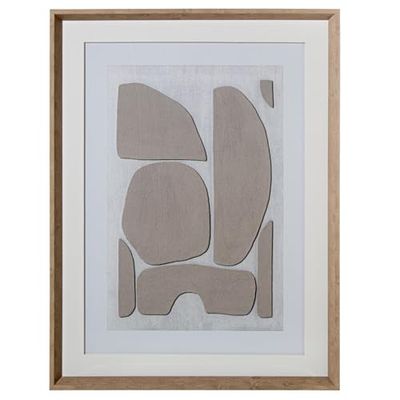 DRW Canvas Picture with PS Frame Abstract Printed in Dark Grey, Medidas: 60x5x80cm