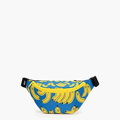 LOQI - TESS SMITH-ROBERTS Bad Bananas Recycled Bumbag, Blue and Yellow