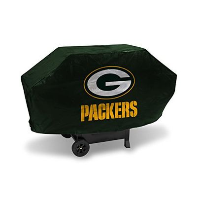 Rico Industries NFL Green Bay Packers Green Deluxe Grill Cover Deluxe Vinyl Grill Cover - 68" Wide/Heavy Duty/Velcro Staps