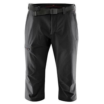 Maier Sports Huang, Pantalon Court de randonnée pour Homme, Bermuda déperlant pour Le Trekking et la randonnée, sans PFC, MSTRETCH Pro 4 et Dryprotec, Noir, 46