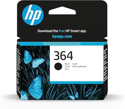 HP 364 CB316EE, Cartuccia Originale HP da 250 Pagine, Compatibile con Stampanti HP Photosmart B210c, B110c, B110e, B8550, 7520, Deskjet 3520, 3522, 3524, Nero