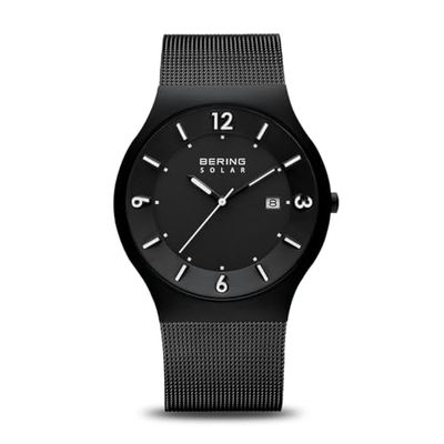 BERING Montre pour homme Solar Movement - Collection Solar avec acier inoxydable et verre saphir 14440-222