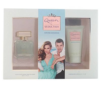 Antonio Banderas Queen of Seduction Giftset EDT Spray Plus Hydrating Body Lotion, 50 ml/50 ml