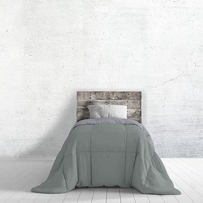Italian Bed Linen Romantic Summer Quilt, Plain, Romantic, Grey/Silver, 170 x 260 cm