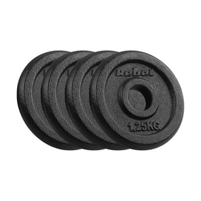 Rebel halterset gietijzer 4 x 1,25 kg boring 31 mm plaat klassiek RBA-2126