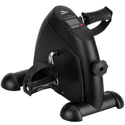 Mini Hometrainer Pedaal Sporter Weerstand Cyclus Indoor Gym Kantoor Fit Zwart