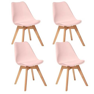 4x stol "bär", rosa pinne, ha träben
