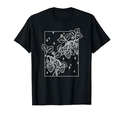 Fresa Planta Bayas Frutas y Flores Camiseta