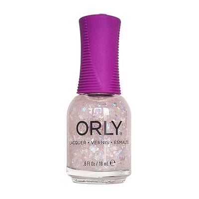 ORLY Kick Glass Nail Polish Topper (18ml), Glass Effect Confetti Nail Varnish