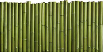 Plage Bambu Cabeceira de cama adesivo, tecido, verde, 160 x 3 x 60 cm