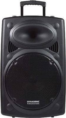 DYNASONIC - Dynapro 15'(dernière génération) Enceinte Portable Système Audio Professionnel Puissance 800W - USB Bluetooth Radio FM Microphones