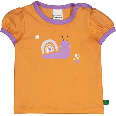 Fred's World by Green Cotton Baby flicka Snail Puff S/S T-shirt, tangerin, 80 cm