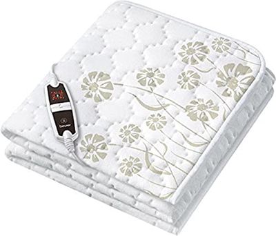 Beurer Lit chaud UB 60, coussin de lit douillet avec 4 niveaux de température et chauffage rapide, lavable en machine, blanc