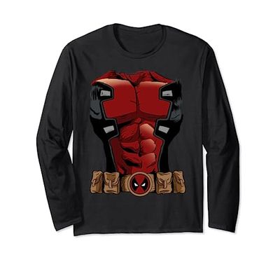 Marvel Deadpool Comic Halloween Costume Maglia a Manica