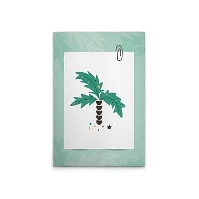 A.S. Création DD132471 Impression sur toile pour chambre d'enfant Motif palmier Vert/blanc 60 x 90 cm