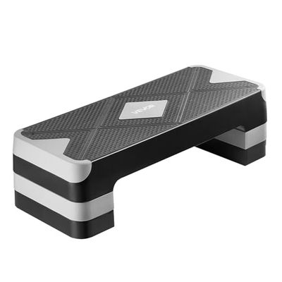 VEVOR Stepper per Esercizi Aerobici Portatile Piattaforma Carico max. 250 kg per Allenamento a Casa Palestra Altezza Regolabile, Stepper Aerobica Superficie Antiscivolo per Palestra a Casa, Grigio