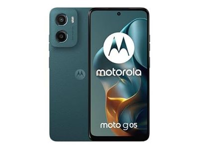 Moto g05 12GB (4G+8GB RAM Boost)/256GB Azul, España, Pantalla superbrillante de 6.67'', Sistema de cámaras de 50 MP, Modo Retrato con IA, Textura Soft Luxe, Corning Gorilla Glass 3, batería 5200 mAh