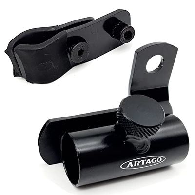 ARTAGO K502 Suporte de metal universal para cadeados antirroubo em U fixado a tubos ou parafusos, para bicicleta e moto preto