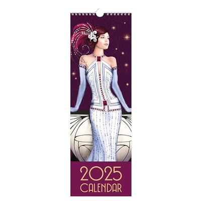 Claire Coxon - Calendario da parete 2025 in stile Art Déco, sottile