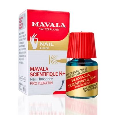 MAVALA - Cientifico K+ 5 ml, Endurecedor de Uñas que Evita Rotura y Separación, Tratamiento para Fortalecer Uñas Débiles que se Rompen, Fortalecedor de Uñas, Tratar Uñas Rotas, Finas y Frágiles