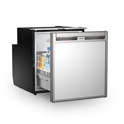 Dometic Coolmatic CRX 65D - Frigorífico congelador extraíble de 51 litros, gris plateado, frontal 12/24 voltios para caravana, autocaravana, caravana y barco