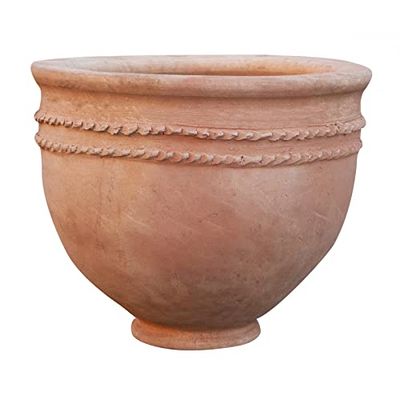 Biscottini Vasi terracotta grandi da esterno 65x55x65 cm | Vasi per piante grandi artigianali | Vaso terracotta grande del Sahara