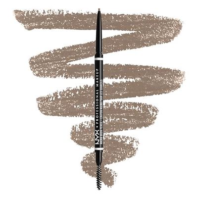 NYX Professional Makeup Micro Brow Pencil, Dual Ended Design, With Mechanical Brow Pencil And Spoolie Brush, Vegan Formula, Shade: Ash Blonde
