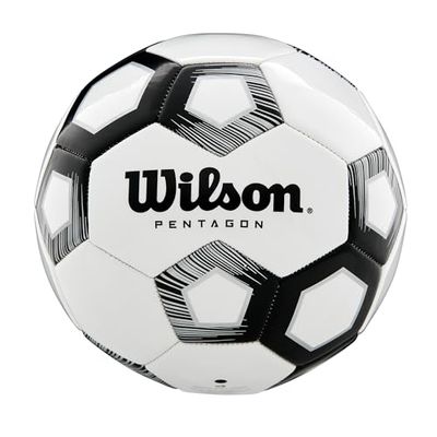 Wilson Pentagon, Pallone da Calcio Unisex-Adult, Nero, 3