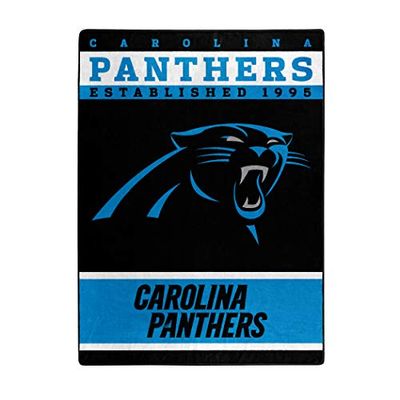 Northwest NFL Carolina Panthers unisex – vuxen Raschel överkastfilt, 152 cm x 203 cm, 12:e man