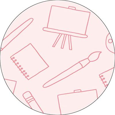 Bonateks, Runt digitalt tryckt musmatta, halkfri undersida, för kontor och hem, diameter: 22 cm