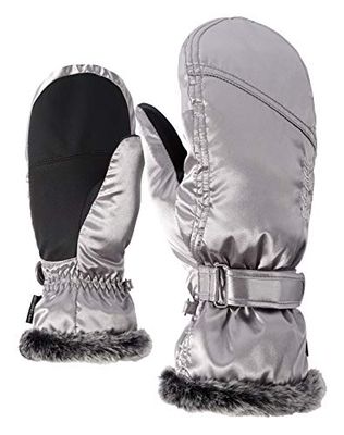 Ziener KEM Mitten Lady Glove, Guanti da Sci/Sport Invernali, Caldi, Traspiranti; donna, Argento Metallizzato, 7