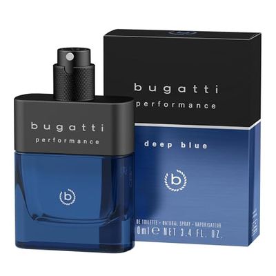 bugatti performance deep blue parfym herr 100 ml I Färsk fougères Eau de Toilette herr parfym med bergamott, peppar, sandelträ, mysk och bärnsten I kraftfull med vattenlevande toner