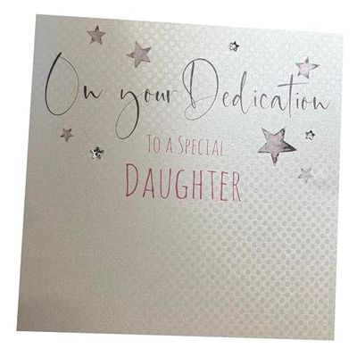 White Cotton Cards"auf Ihr verloving to a special dughter" handgemaakte inzet kaart