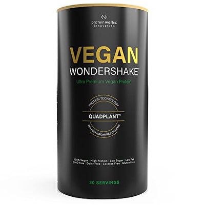 THE PROTEIN WORKS - Vegan Wondershake | Shake Protéiné Vegan | 21g Protéines | Super Doux, Goût Étonnant | Duo De Chocolat | 30 Portions