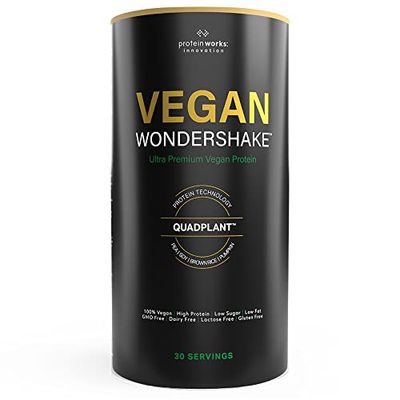 Protein Works - Vegan Wondershake | Shake Protéiné Vegan | 21g Protéines | Super Doux, Goût Étonnant | Brownie Menthe-Chocolat | 30 Portions