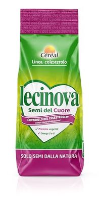 Lecinova CÉRÉAL SEMI DEL CUORE - Semi dalla natura per il controllo del colesterolo - Fonte di proteine vegetali - Ricco in Omega 3 e 6 - Con semi di girasole e semi di canapa - 300 gr - 25 dosi